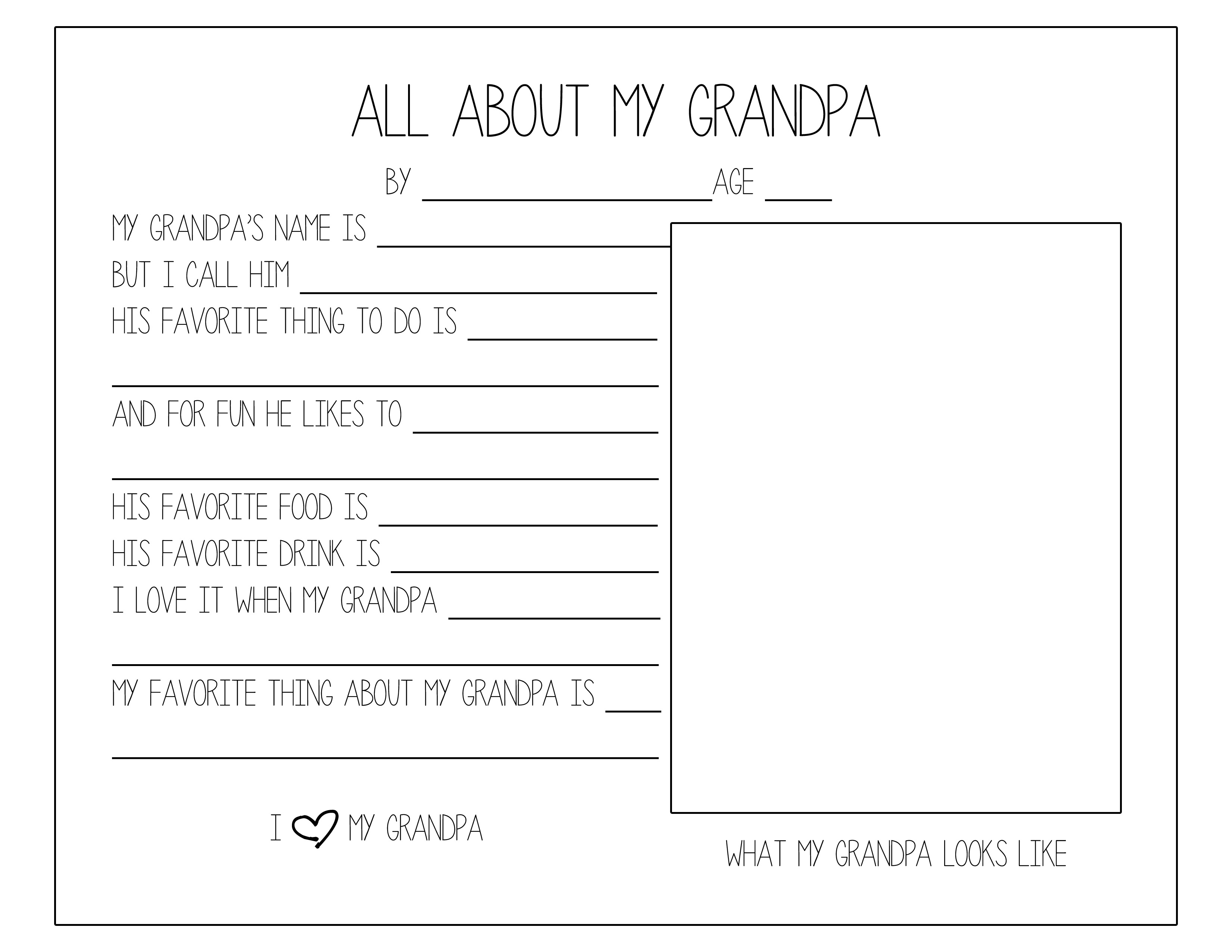 Father s Day Questionnaire Grandpa