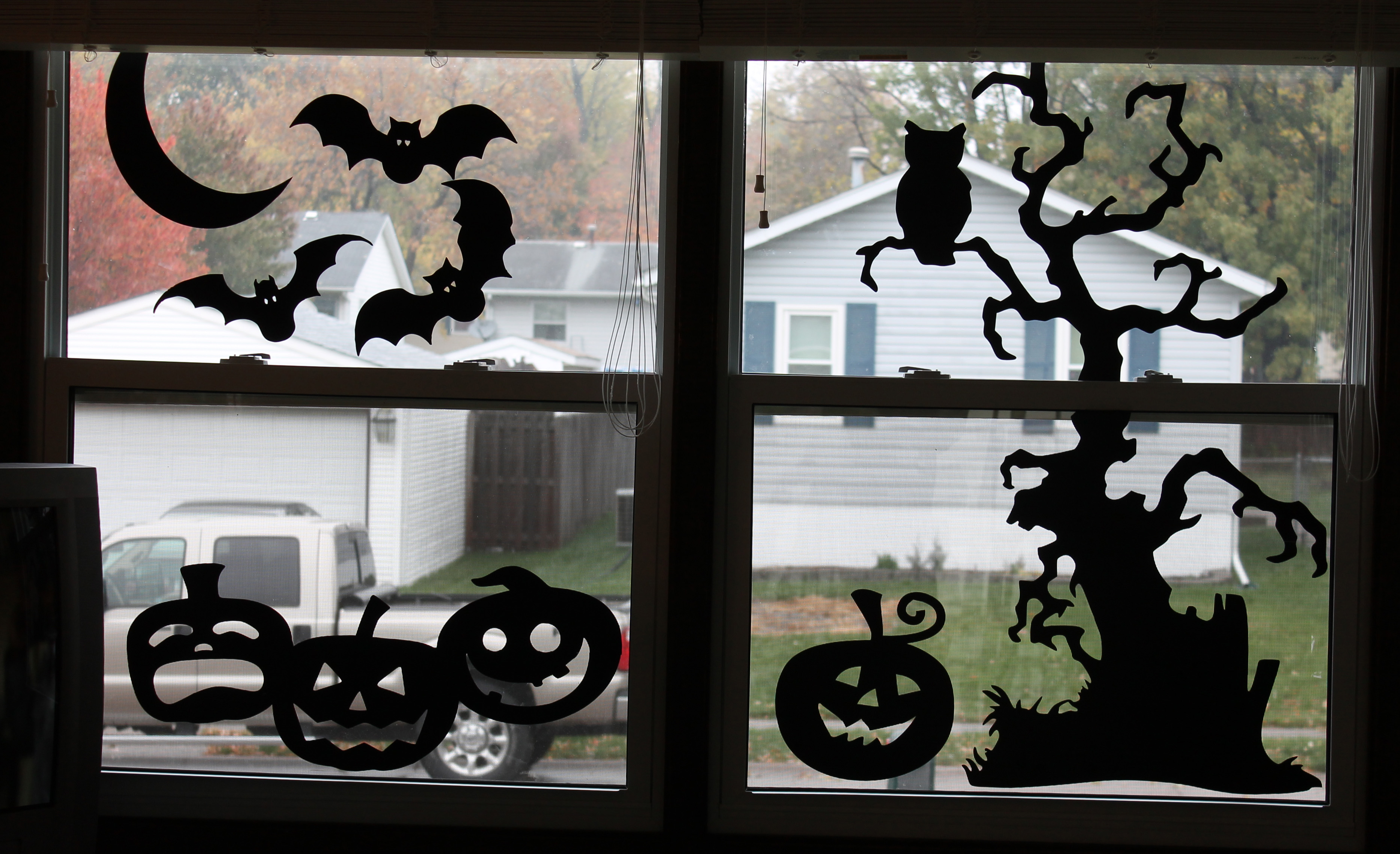 Halloween Silhouette Windows - Who Arted?